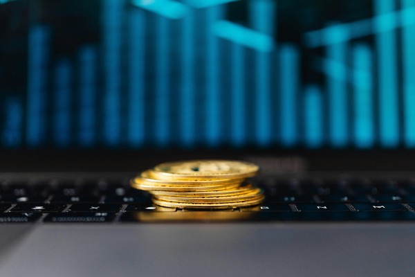 USD Coin stablecoin icons on a digital trading screen