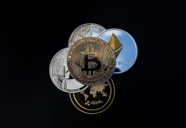 Ethereum cryptocurrency symbol displayed on a digital market screen