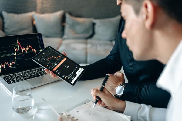 Trader reviewing a live cryptocurrency exchange screen