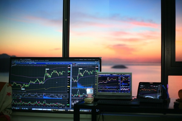 Trader monitoring live cryptocurrency exchange order data